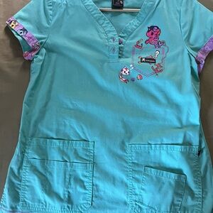 Koi Tokidoki Mermicorno Scrub Top Women Small